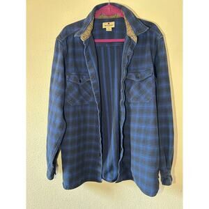 Woolrich 100% Cotton Plaid Button Up Men's Shirt/Jacket
